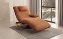 Designer Relax Lounger Velour Corduroy with Swivel Function and Side Table