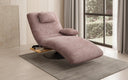 Designer Relax Lounger Velour Corduroy with Swivel Function and Side Table