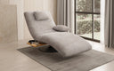 Designer Relax Lounger Velour Corduroy with Swivel Function and Side Table