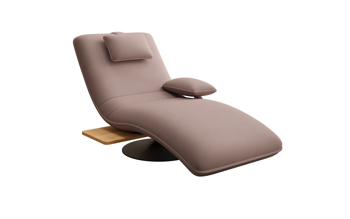 Designer Relax Lounger Velour Fabric with Swivel Function and Side Table