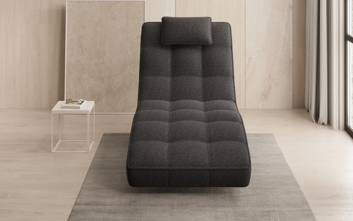Designer Relax Lounger Livara Bouclé with Swivel Function