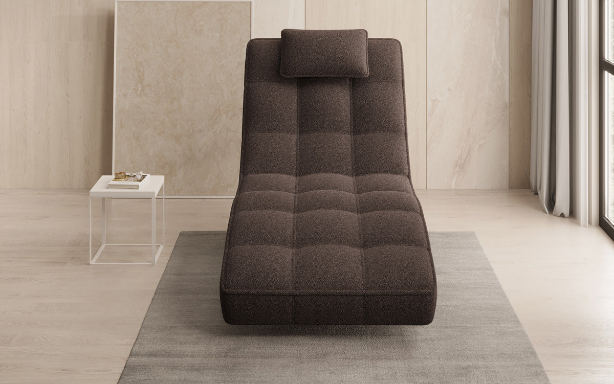 Designer Relax Lounger Livara Bouclé with Swivel Function