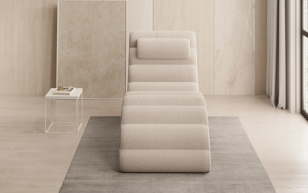 Designer Relax Lounger Malina in Bouclé