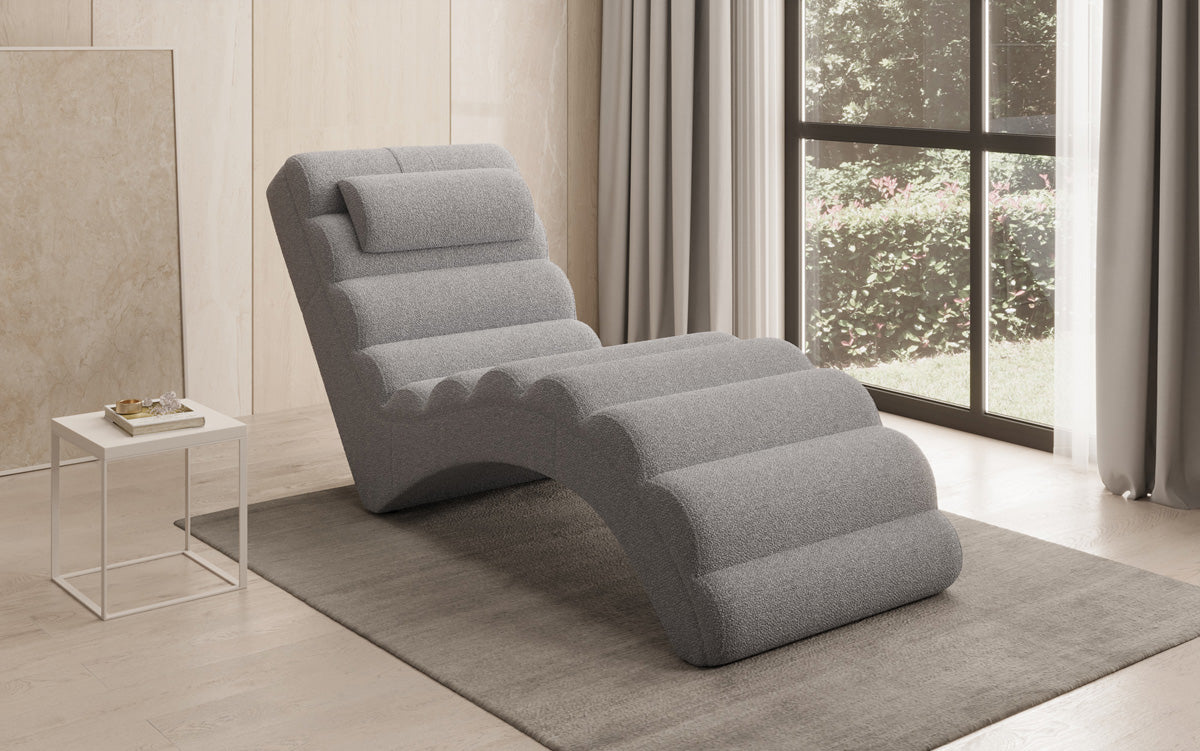 Designer Relax Lounger Malina in Bouclé