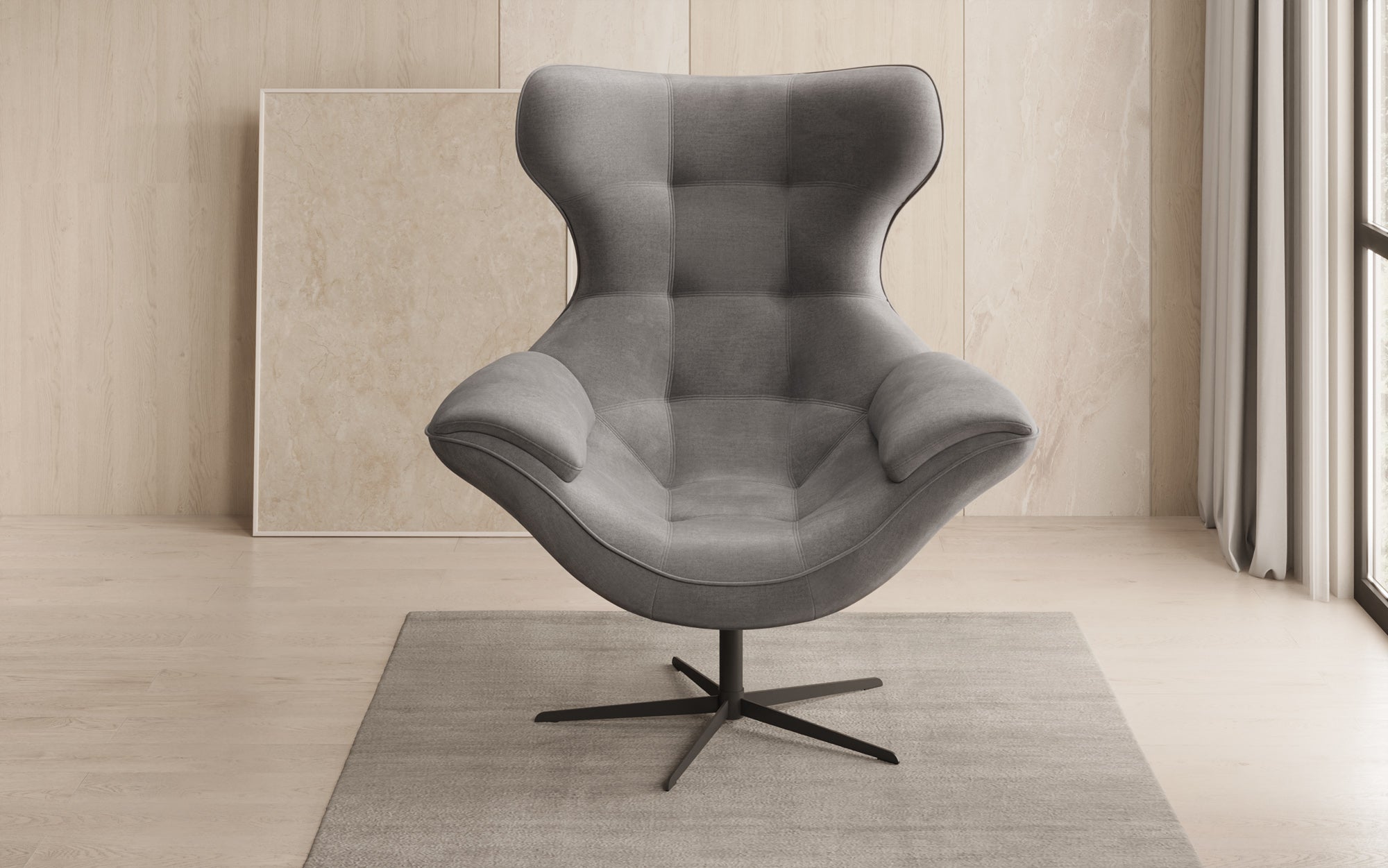 Fauteuil-canapé design Aurelio en Velours