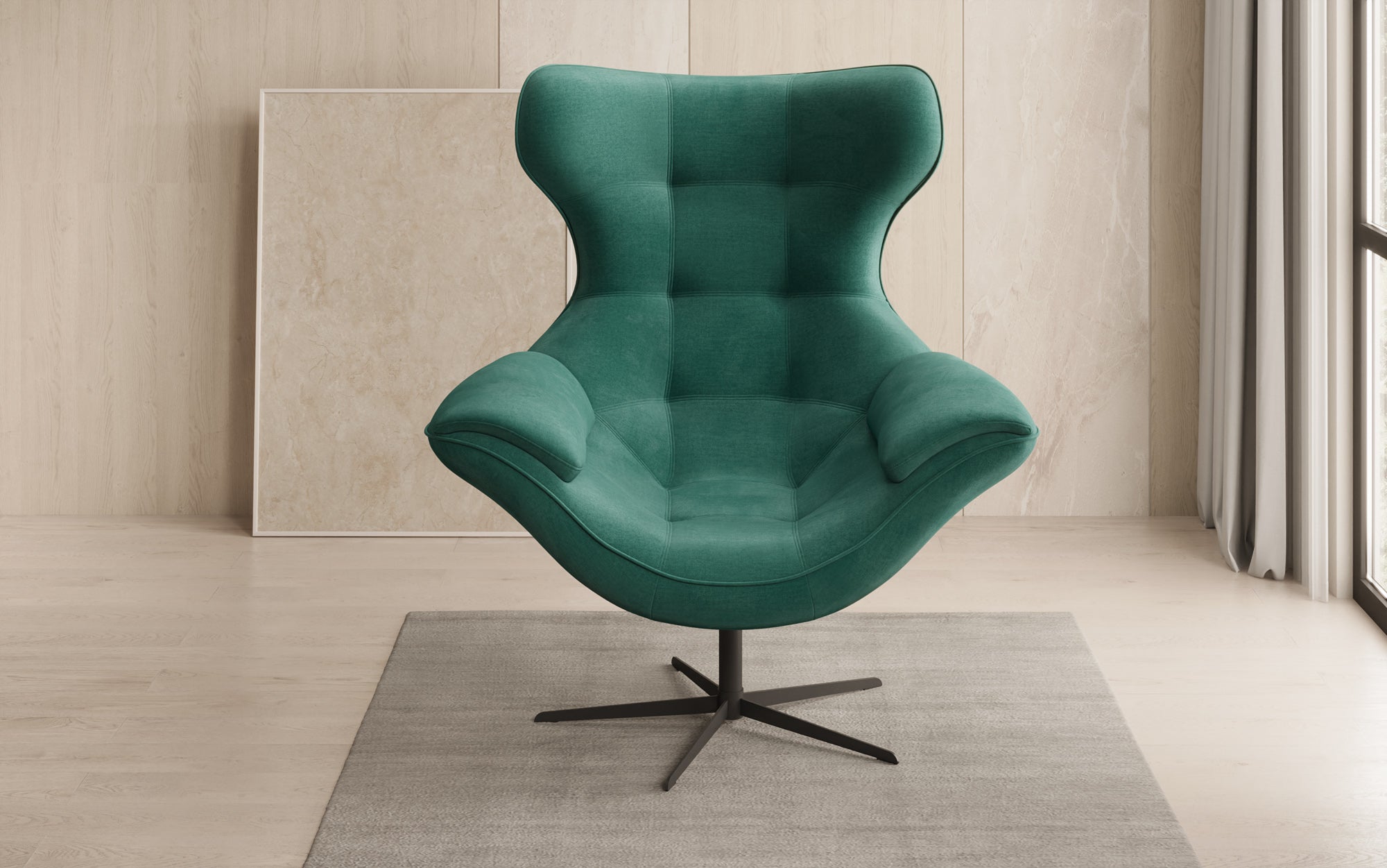 Fauteuil-canapé design Aurelio en Velours