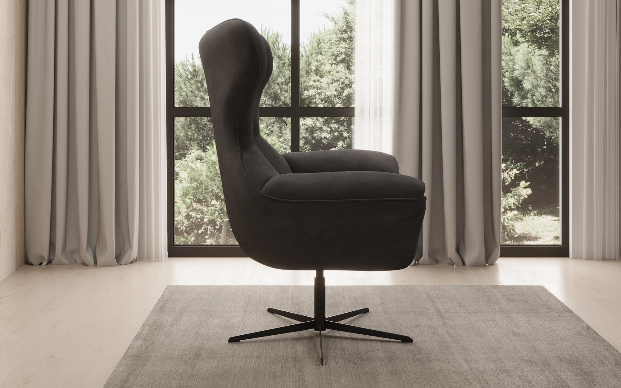 Fauteuil-canapé design Aurelio en Velours