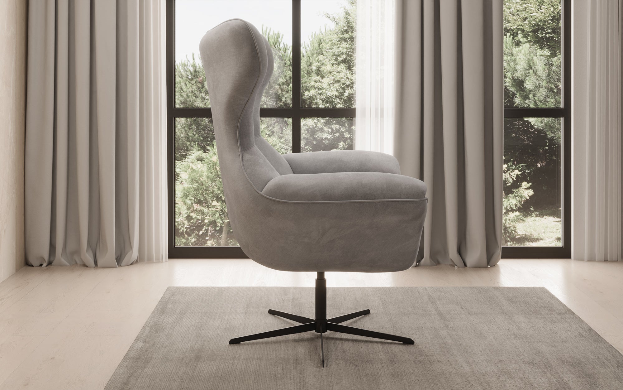 Fauteuil-canapé design Aurelio en Velours
