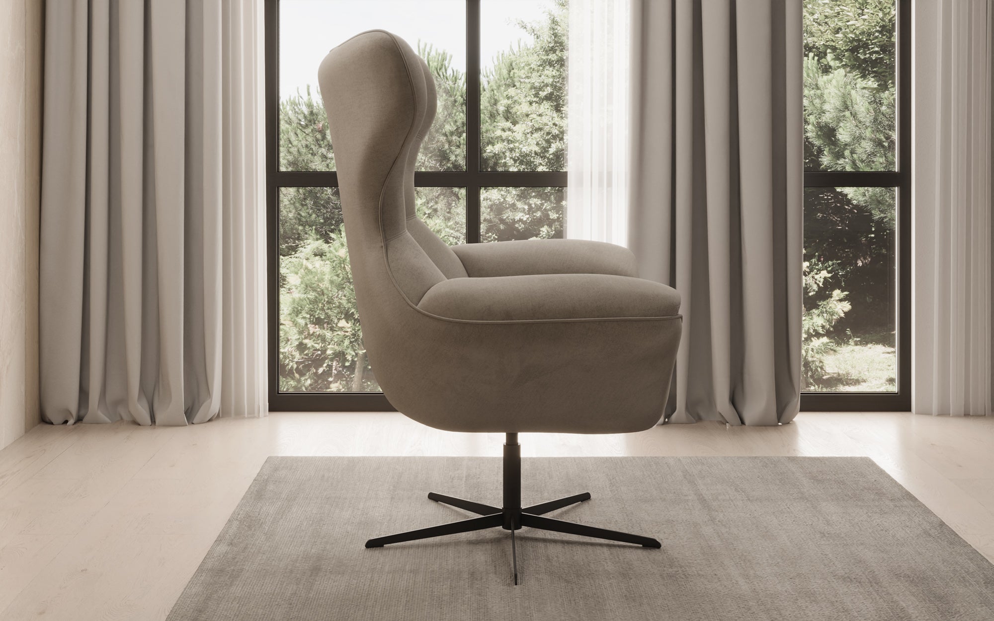 Fauteuil-canapé design Aurelio en Velours