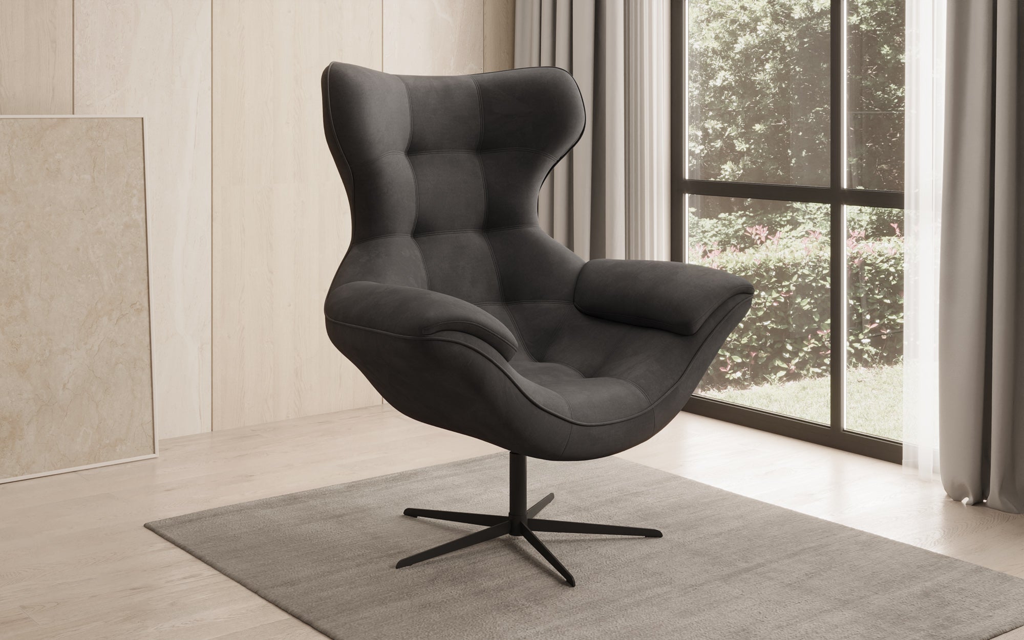 Fauteuil-canapé design Aurelio en Velours