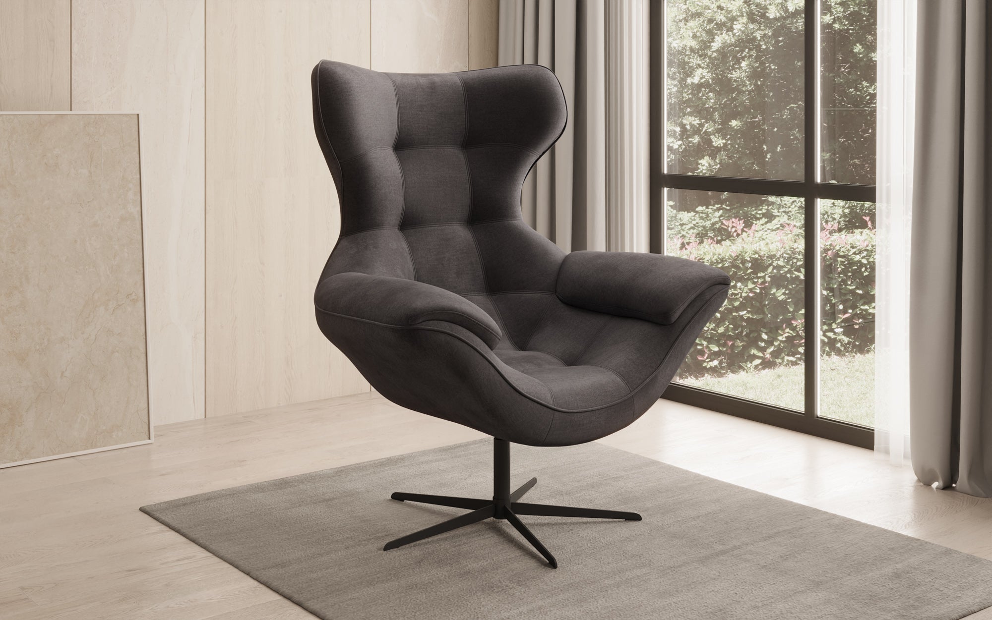 Fauteuil-canapé design Aurelio en Velours