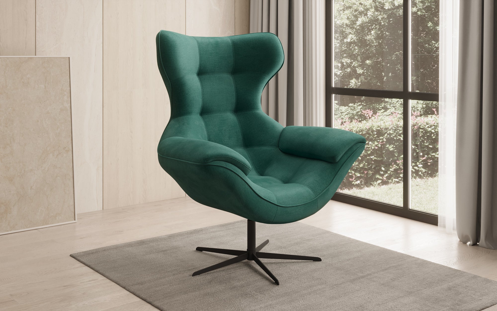 Fauteuil-canapé design Aurelio en Velours