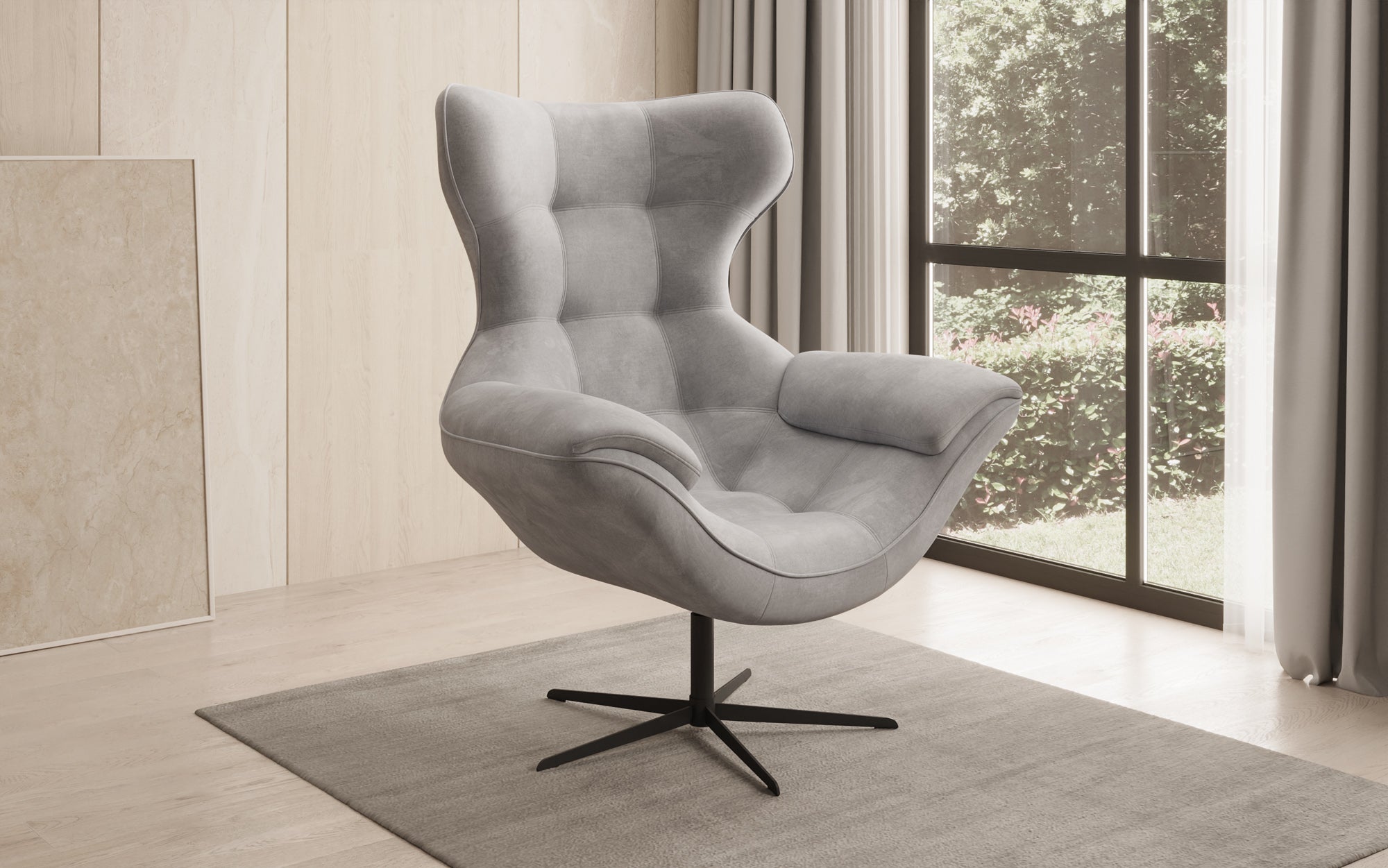 Fauteuil-canapé design Aurelio en Velours