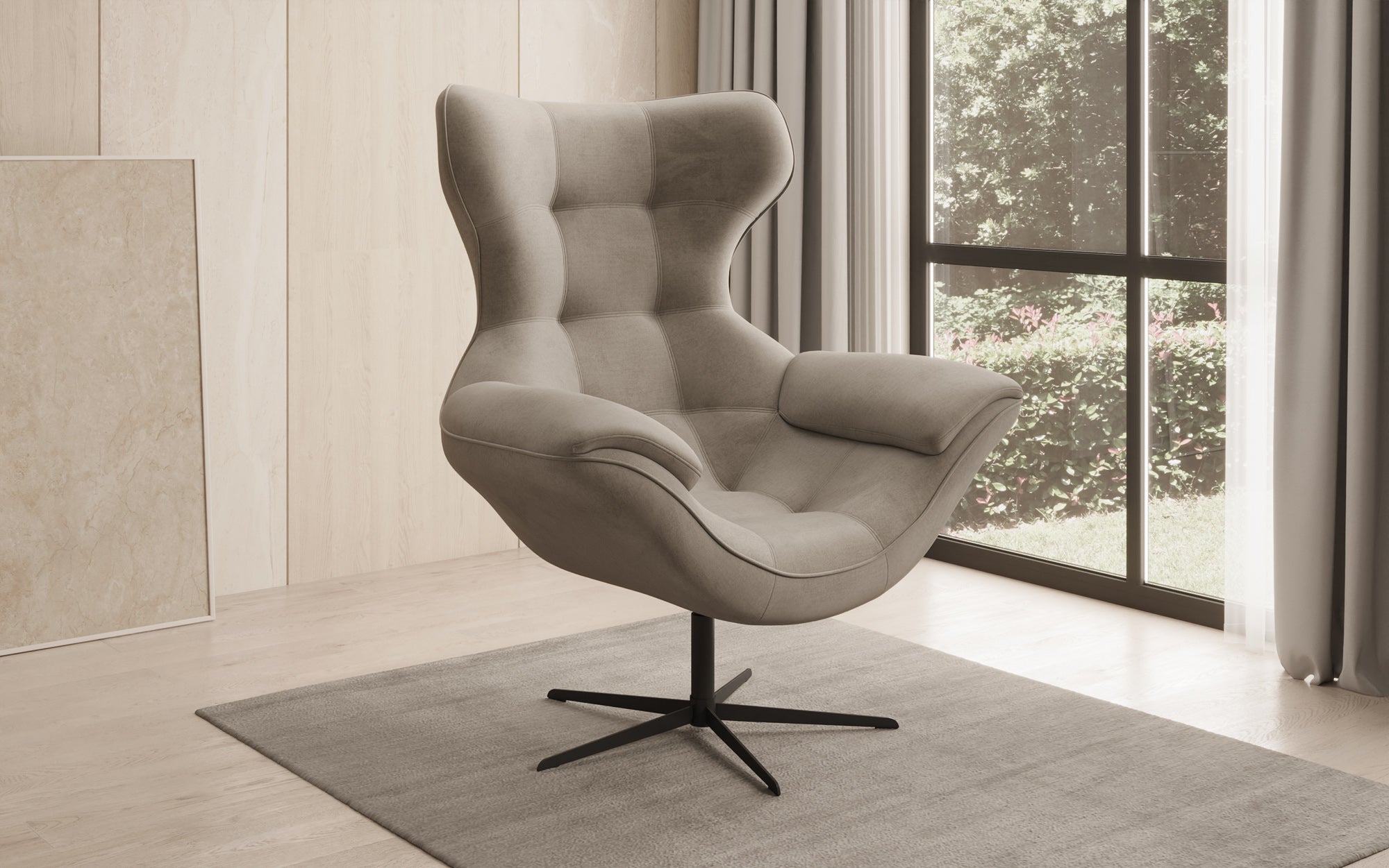 Fauteuil-canapé design Aurelio en Velours