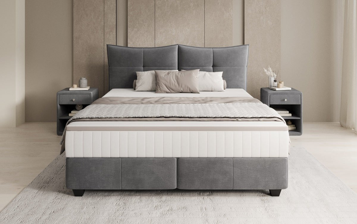 Lit boxspring Veyora en Velours