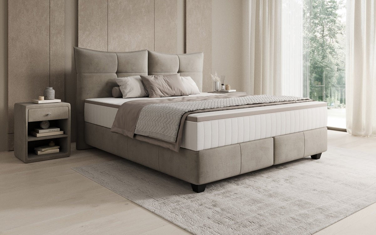 Lit boxspring Veyora en Velours