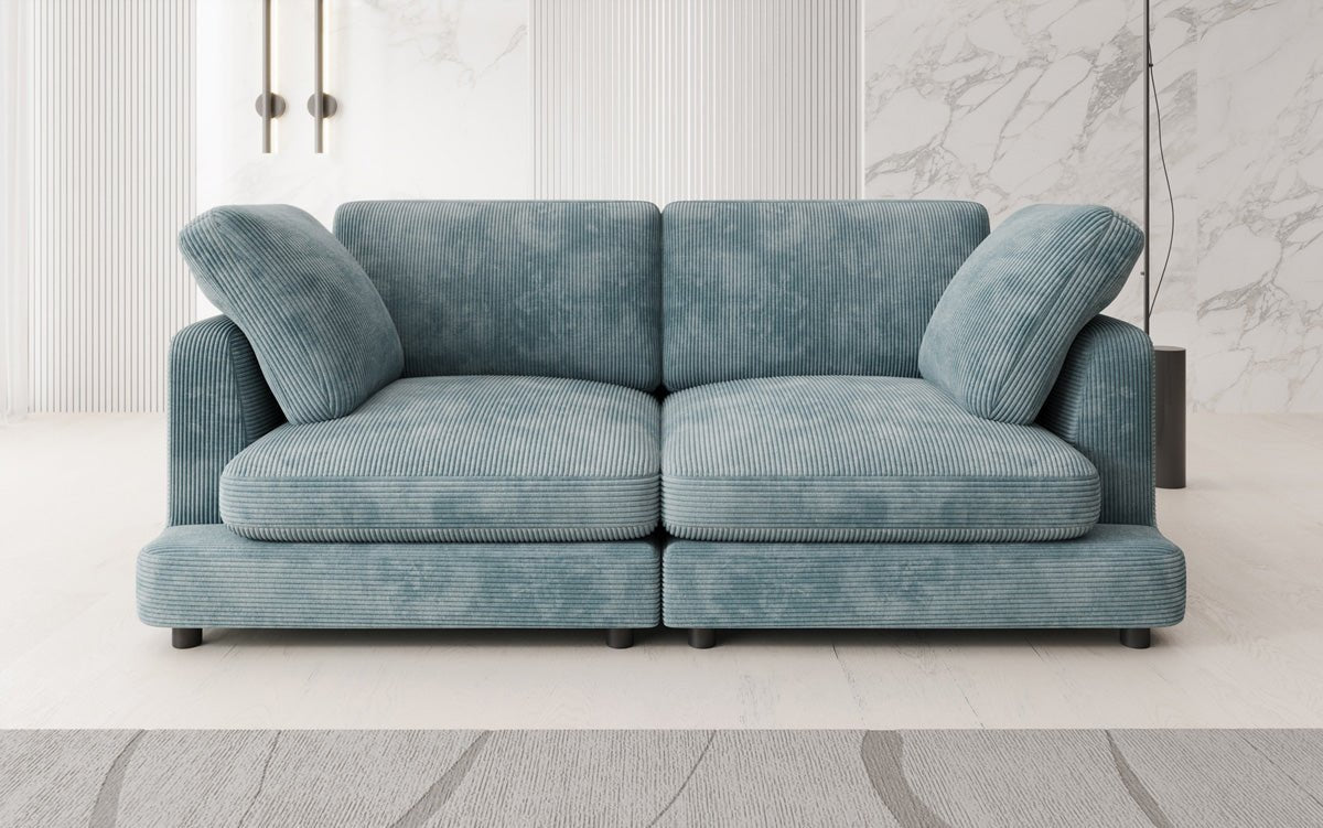 Designer 2 Seater Sofa Thalessa in Corduroy
