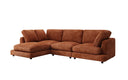 Designer corner sofa Thalessa in Corduroy
