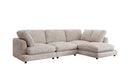 Designer corner sofa Thalessa in Corduroy