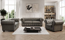 Ensemble de canapés Chesterfield Royal 3+2+1 en cuir véritable