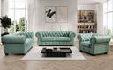 Ensemble de canapés Chesterfield Royal 3+2+1 en cuir véritable