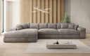 Designer-Ecksofa Bernardo Maxi mat breeder Ottomane aus Cord