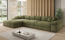 Designer-Ecksofa Bernardo Maxi mat breeder Ottomane aus Cord