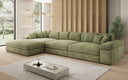 Designer-Ecksofa Bernardo Maxi mat breeder Ottomane aus Cord
