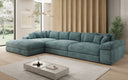 Designer-Ecksofa Bernardo Maxi mat breeder Ottomane aus Cord