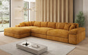 Designer-Ecksofa Bernardo Maxi mat breeder Ottomane aus Cord