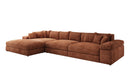 Designer-Ecksofa Bernardo Maxi mat breeder Ottomane aus Cord