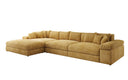 Designer-Ecksofa Bernardo Maxi mat breeder Ottomane aus Cord