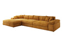 Designer-Ecksofa Bernardo Maxi mat breeder Ottomane aus Cord