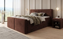 Lit boxspring Ophelia II avec rangement relevable en velours