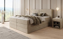 Lit boxspring Ophelia avec rangement relevable en velours