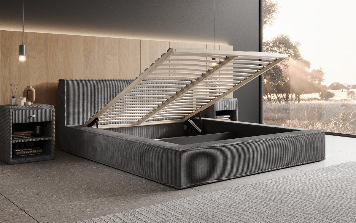 Designer Polsterbett Harmon mit Stauraum