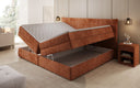 Familien Boxspringbett Stella in 220/240x200 mit Stauraum in Cord