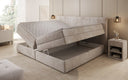 Familien Boxspringbett Stella in 220/240x200 mit Stauraum in Cord