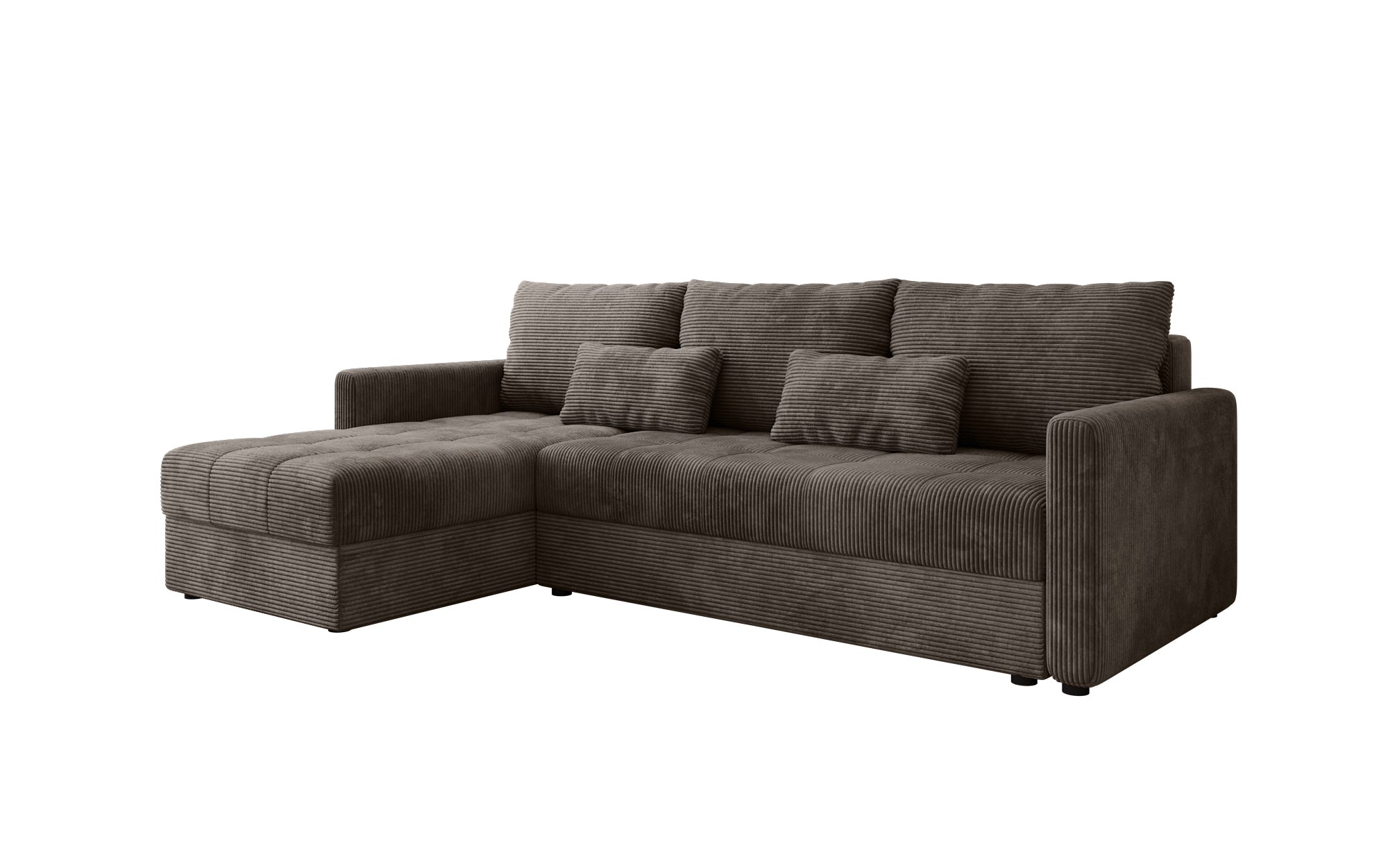Designersofas Roma aus Cord mat Schloof- a Klappfunktioun
