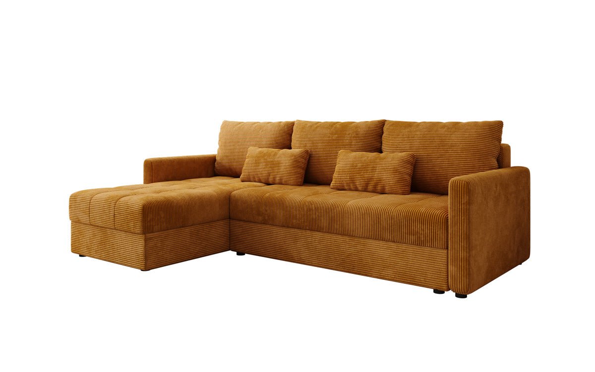 Designersofas Roma aus Cord mat Schloof- a Klappfunktioun