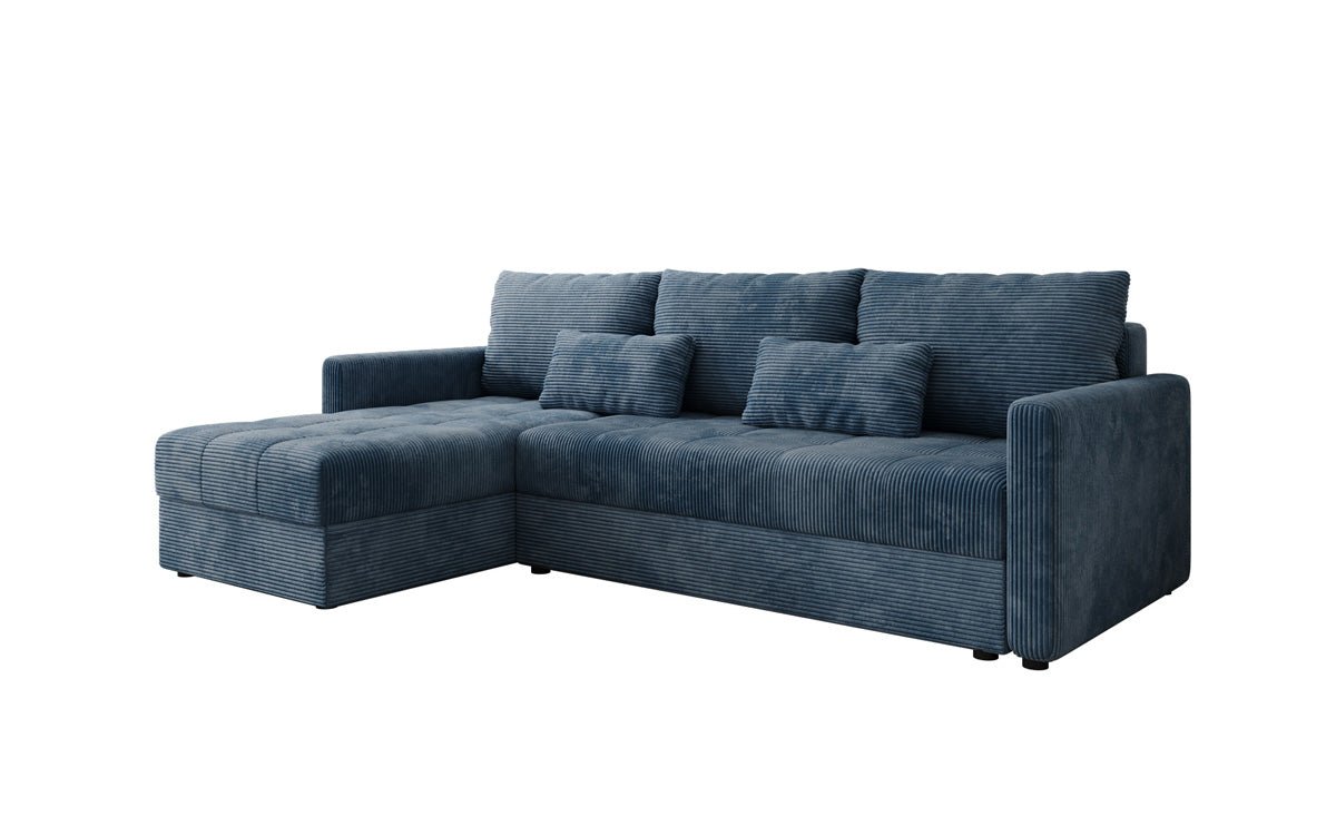 Designersofas Roma aus Cord mat Schloof- a Klappfunktioun