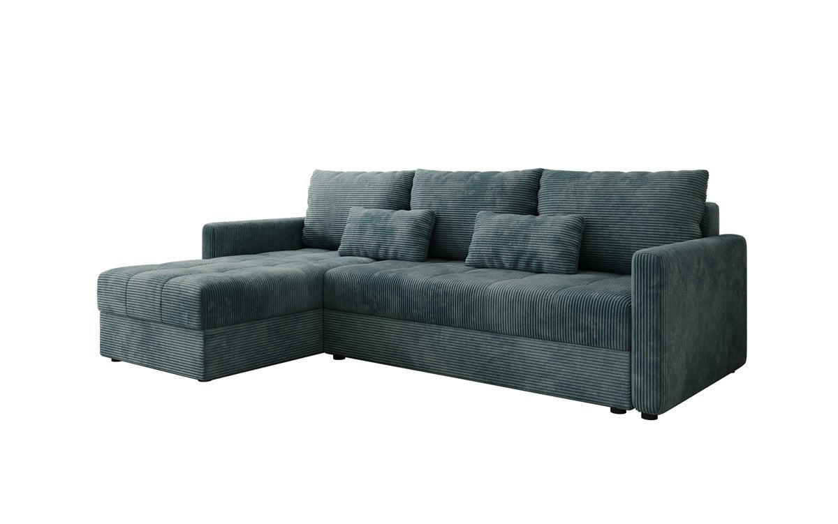 Designersofas Roma aus Cord mat Schloof- a Klappfunktioun
