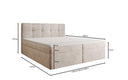 Lit boxspring Cozy II Velours avec espace de rangement