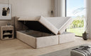 Lit boxspring Cozy II Velours avec espace de rangement