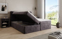 Lit boxspring Cozy II Velours avec espace de rangement