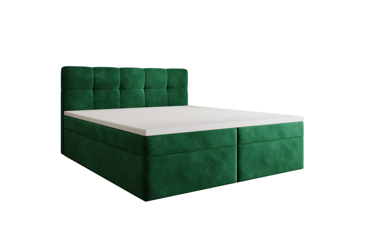 Boxspringbett Cozy II Samt mat Stauraum