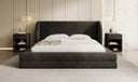 Designer Polsterbett Liv in Samt mit Stauraum