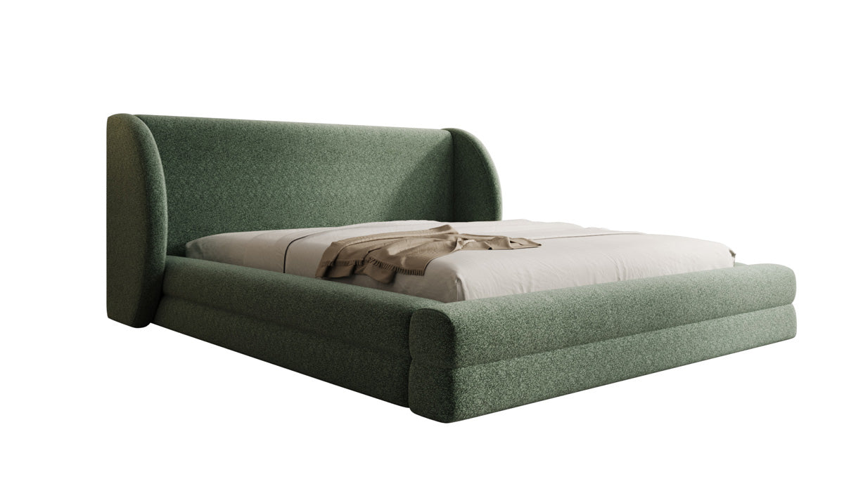 Designer-Polsterbett Liv aus Strukturstoff mat Stauraum