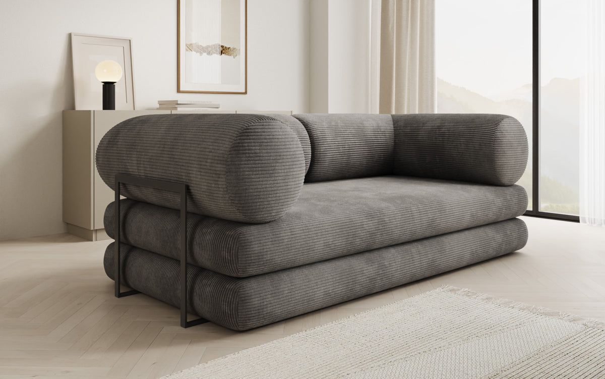 Designer-Sofa Lazy Tube 3-Sëtzer a Cord