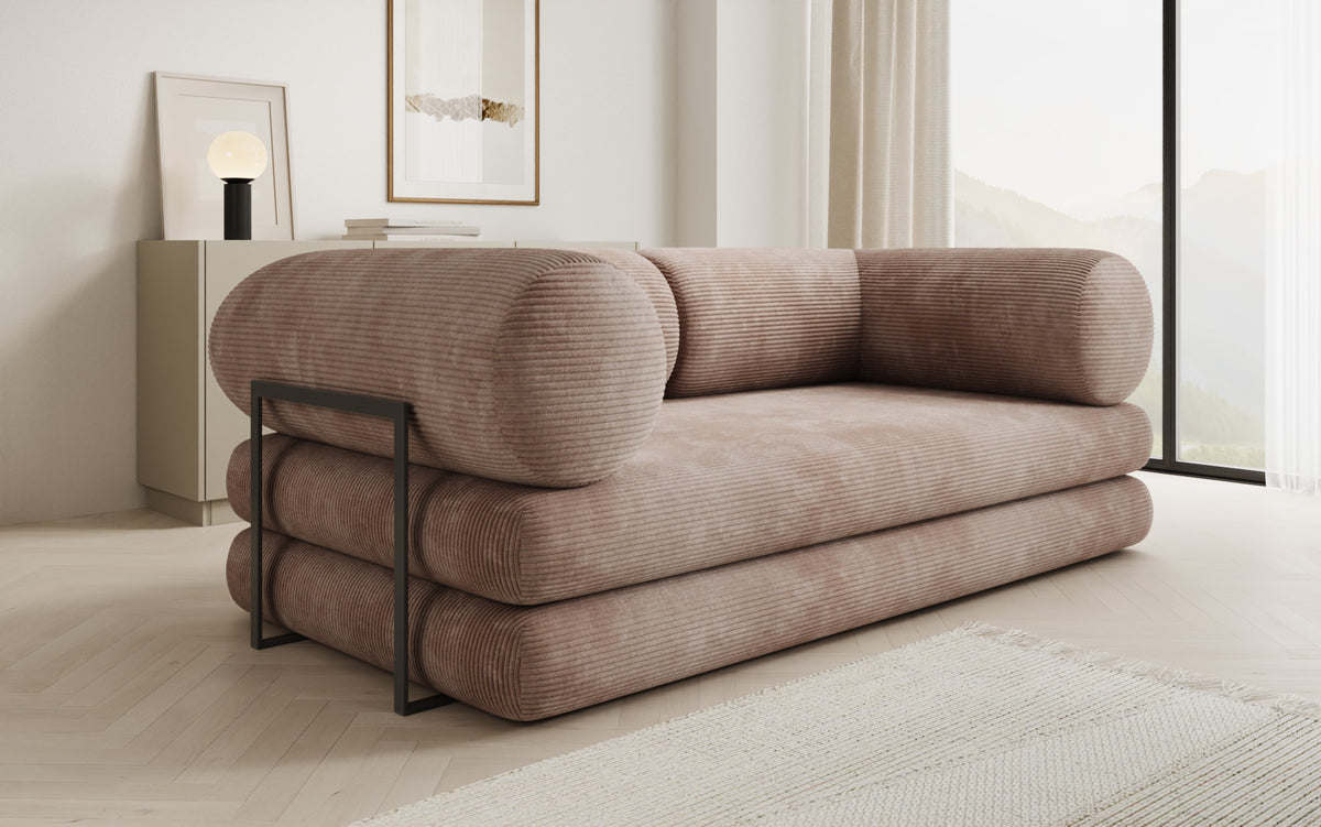 Designer-Sofa Lazy Tube 3-Sëtzer a Cord
